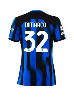 Billige Inter Milan Federico Dimarco #32 Hjemmedrakt Dame 2023-24 Kortermet